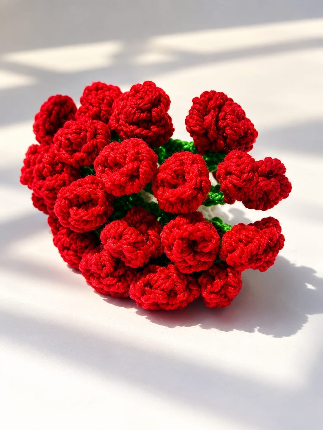 2-in-1 Handmade Crochet Blooming Rose Bouquet Coaster